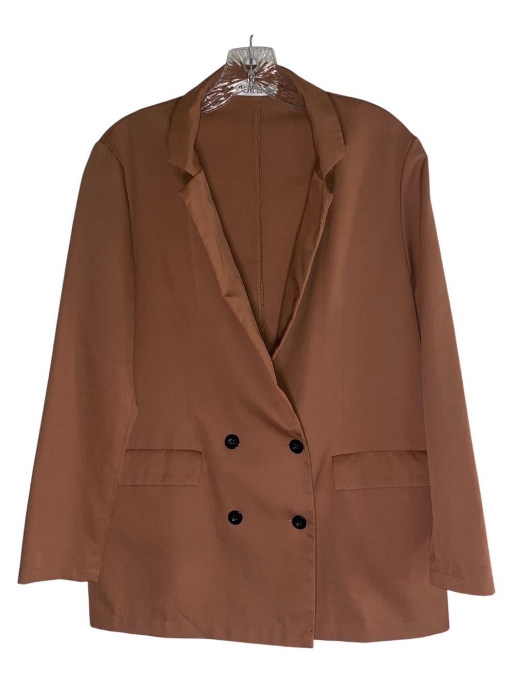 Kenoce Women's Beige Double-breasted Blazer Jacket Buttons Size Large (US 12)